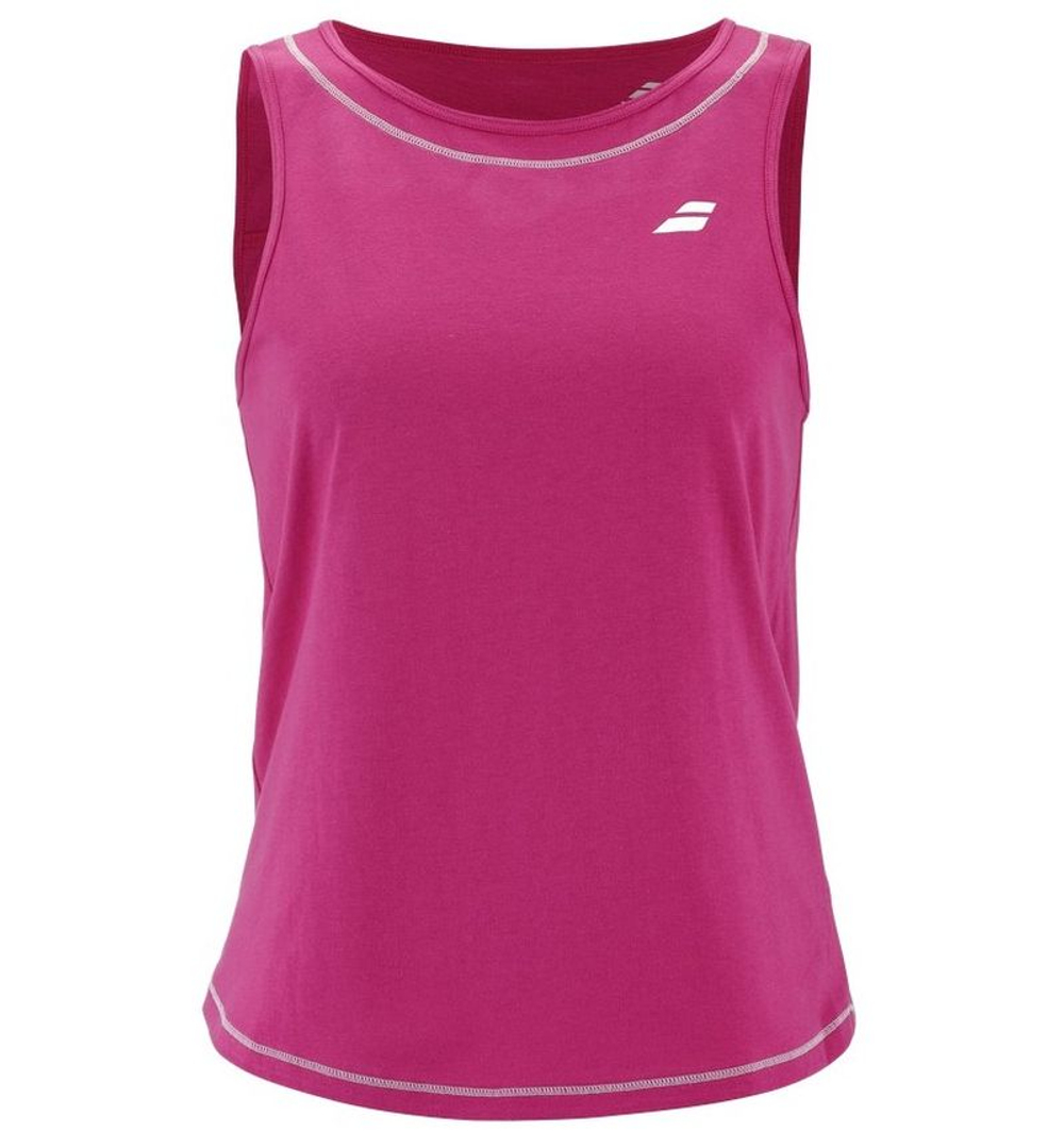 Женский топ теннисный Babolat Exercise Cotton Tank - peacock pink