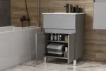 Комплект Aquaton Форест 60 туманный серый (тумба с раковиной Элина )
