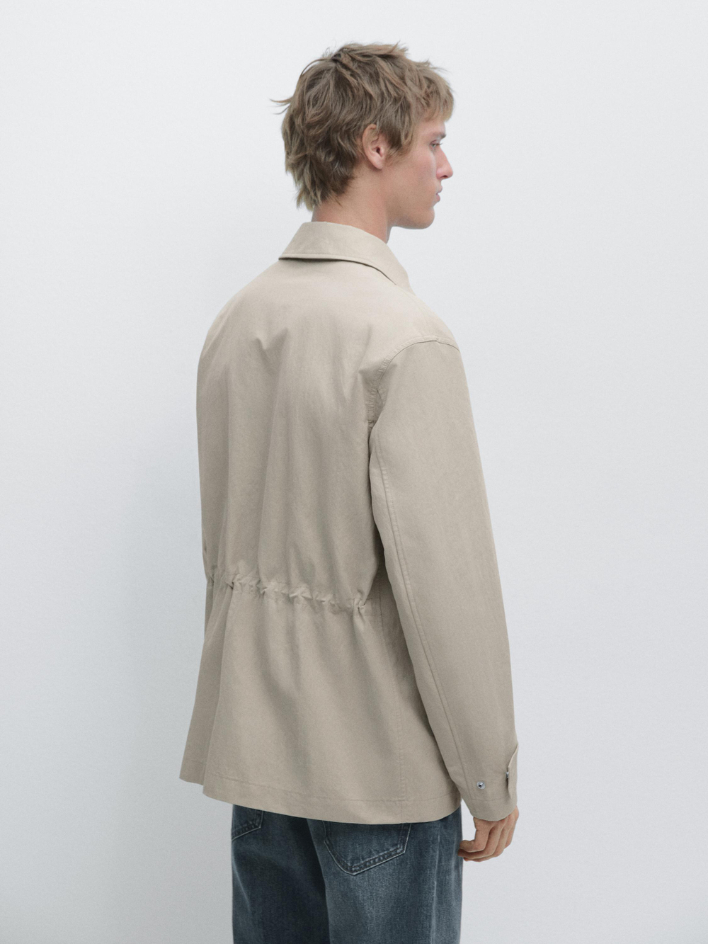 Massimo Dutti Куртка с карманами, дымчатый