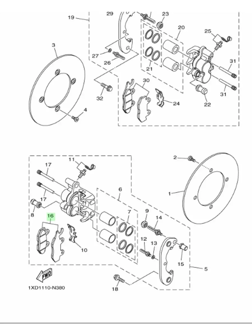 Колодки тормозные Viking задние левые