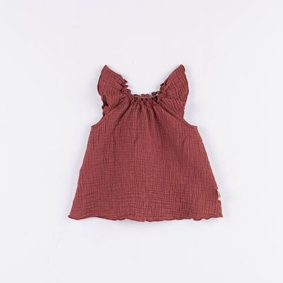 Dress &amp; shorts set 0-3 months - Marsala