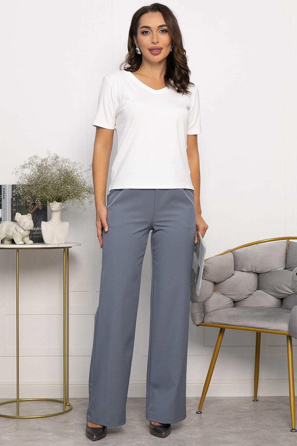 Брюки Бристоль (серо-голубые) Б14149-12М LT Collection