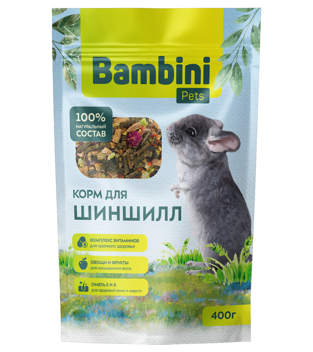 Bambini Pets для Шиншилл, 400гр.