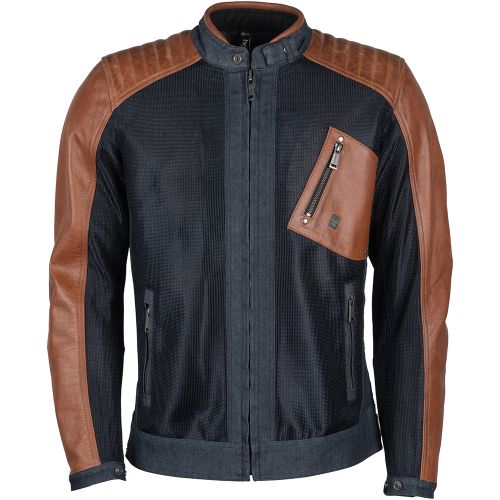 Blouson Colt Air Toile Denim-Mesh Cuir / Сине-коричневый
