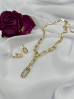 Серьги овал в овале, оттенок золото глянец