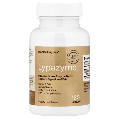 Houston Enzymes, Липазим, 120 капсул