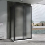 Душевой уголок Abber Schwarzer Diamant AG30130BMH-S80BM-S80BM 130х80 стекло матовое/профиль черный