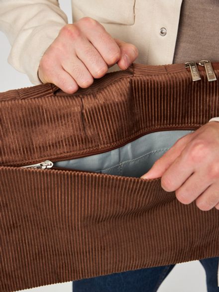 Чехол для ноутбука 14" и 15,6" (Рубчик коричневый)