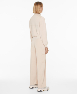 OYSHO Брюки свободного кроя из ткани с модалом с начесом, экрю