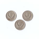 Набор монет (3шт) 10 копеек 1961,62,69гг. XF
