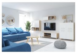 Комод Мариус М-07 дуб баррик / белый матовый