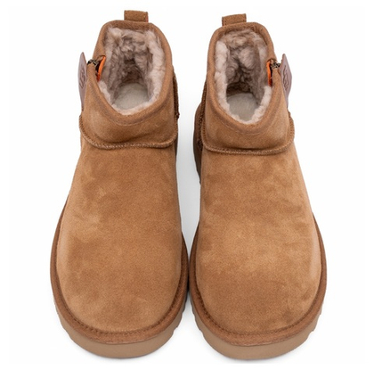 UGG Mens Classic Ultra Mini Zip Boot Chestnut