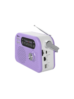 RITMIX RPR-045 LAVENDER {Радиоприёмник портатив. 3хдиапазонный FM/AM/SW, Bluetooth v.5.3, воспроизв. с USB и с карт памяти micro SD (до 32Gb)}