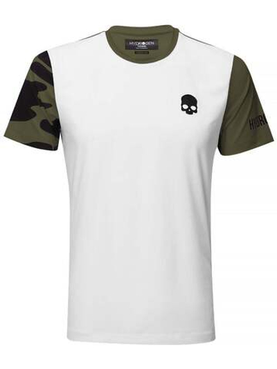 Мужская теннисная футболка Hydrogen Tech Camo Tee - white/military green