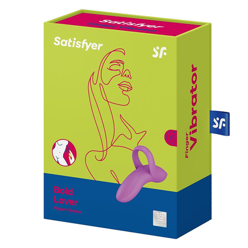 Лиловая вибронасадка на палец 9,3см Satisfyer Bold Lover