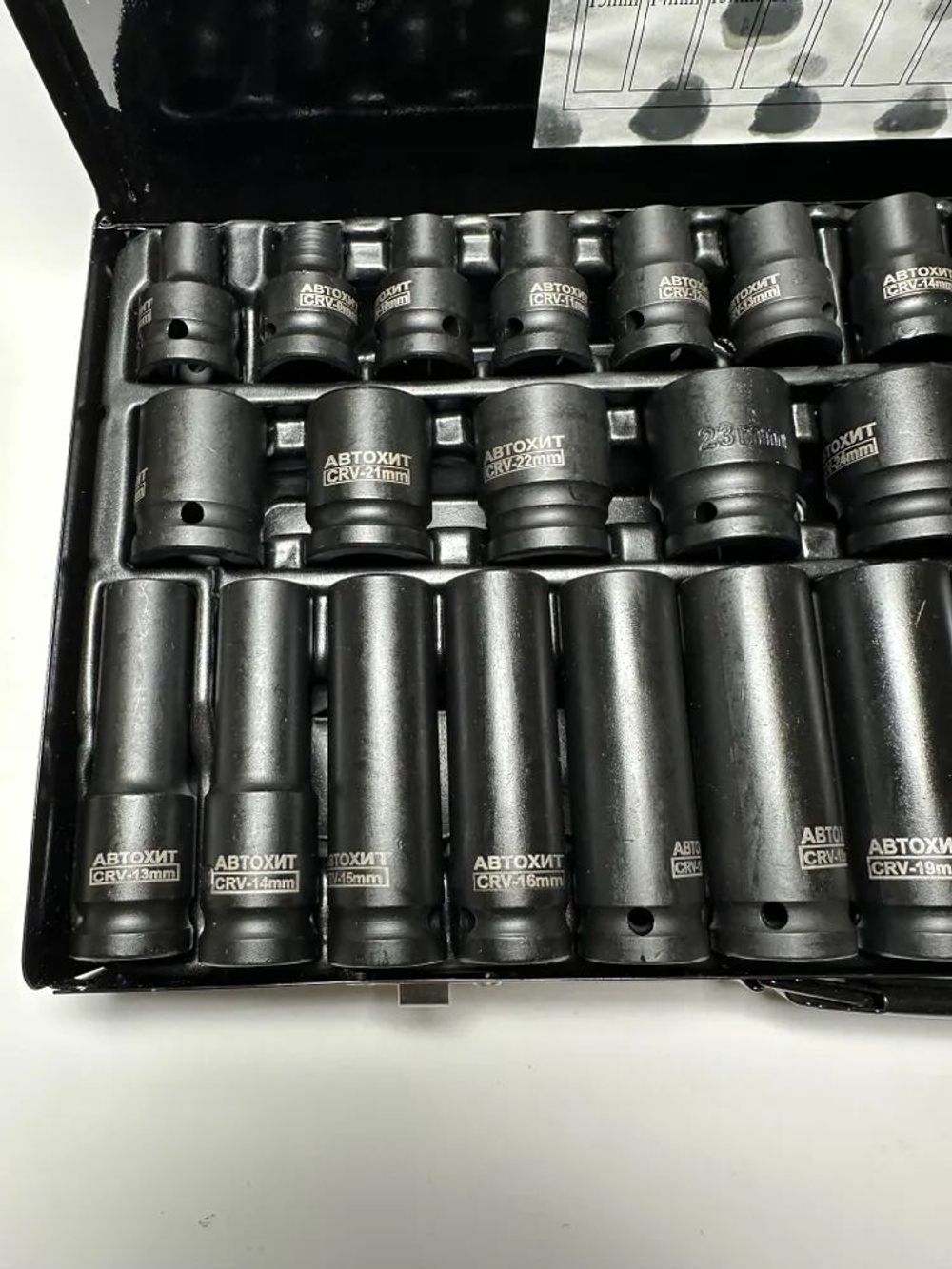 Набор головок ударных 1/2" - мм 35 пр. (8-32 мм) в кейсе