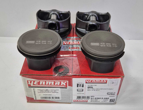 Поршни с кольцами +0.50 A16LET/Z16LET YENMAK