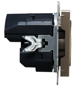 Розетка с заземлением  IEK BR-R14-16-U21-D31-K37