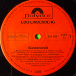 Udo Lindenberg ‎– Sündenknall (Германия 1985г.)