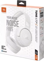 Беспроводные наушники JBL Tune 670NC, mini jack 3.5 mm, белый