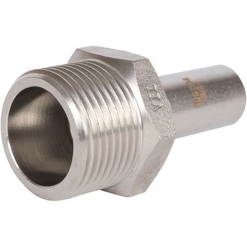 Вставка пресс Rommer 15x1/2" НР с наружной резьбой из нержавеющей стали (RSS-0024-001512)