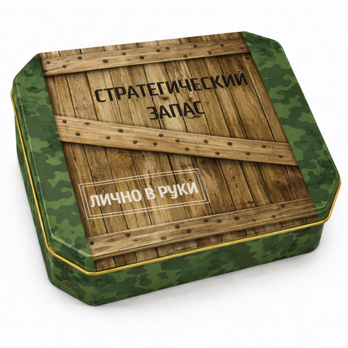 Чай черный индийский «СТРАТЕГИЧЕСКИЙ ЗАПАС», 80г жестяная подарочная упаковка