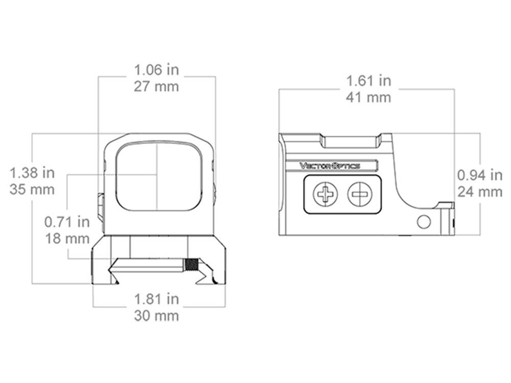 Коллиматор Vector Optics Frenzy-S 1x17x20 Aspheric Pistol, 3 МOA, красная (SCRD-68)