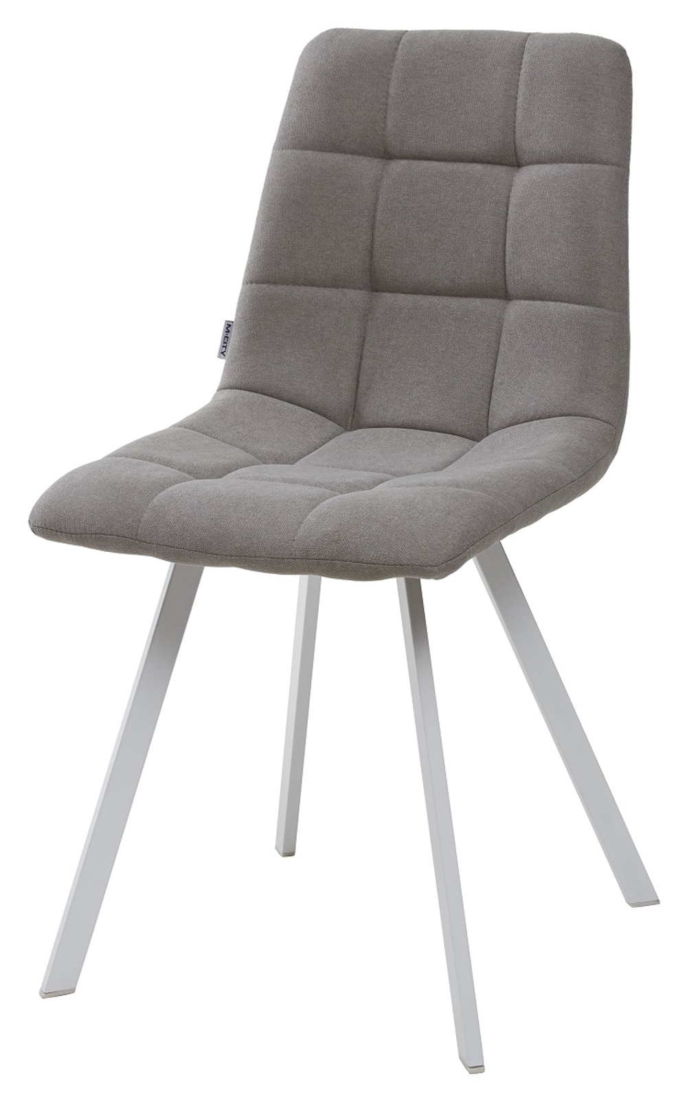Стул CHILLI SQUARE UF860-08B серый, ткань / белый каркас М-City
