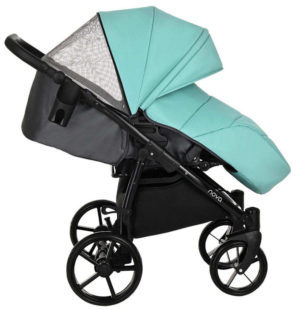 Детская коляска Tutis Novo Reflective 3 в 1 1142236 Кожа Antracite Metalic/Mint