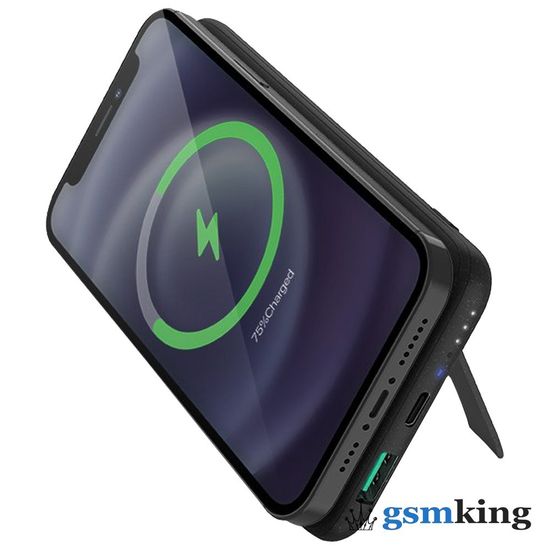 Uniq HYDE Air Click 10000mAH Magnetic Wireless Power Bank with 20W USB-C PD Gray