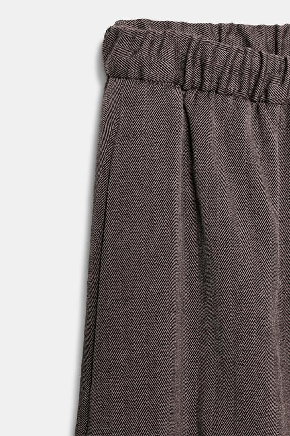 ZARA БРЮКИ WIDE LEG — ZW COLLECTION, КОРИЧНЕВЫЙ