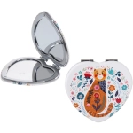 Зеркало косметическое двойное «ФРАТЕЛЛИ», котик, 7*7см (пакет с подвесом)