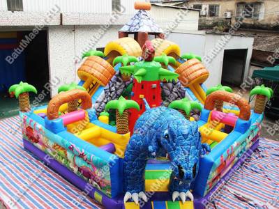 Надувной батут "В гостях у динозавра" 7*7*6м