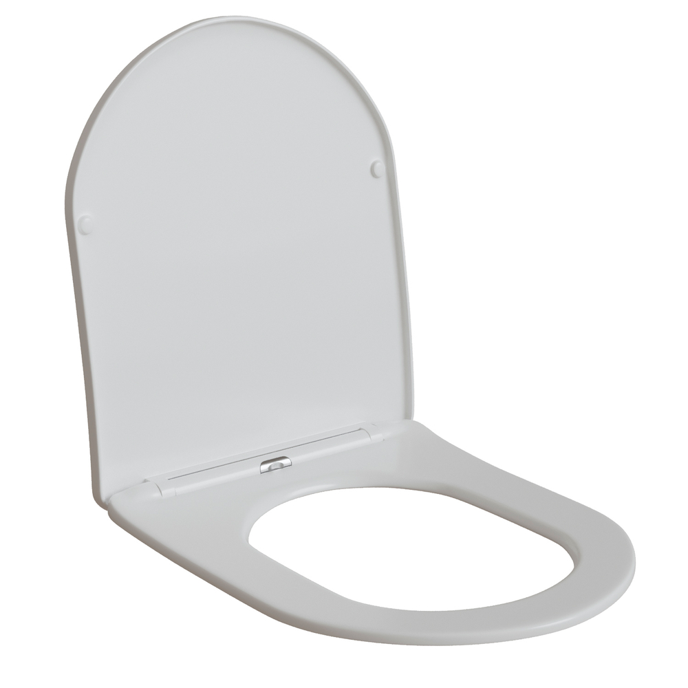 Сиденье для унитаза  WAVE PRIME дюропласт, микролифт, БЕЛЫЙ глянец