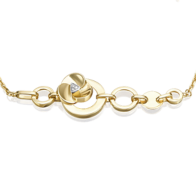 Браслет из лимонного золота c бриллиантами Артикул: 05-0738-00-101-1121