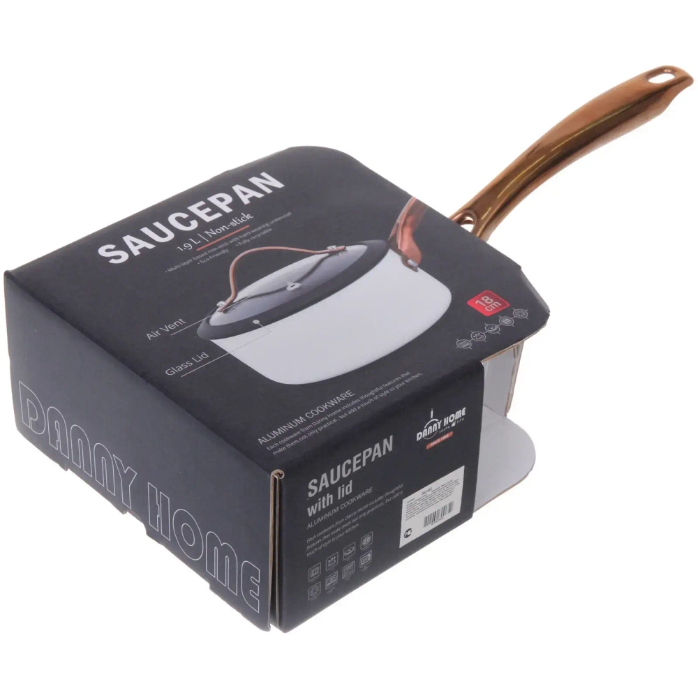 Сотейник «White Night» 1,9л, стеклянная крышка, 18*8см