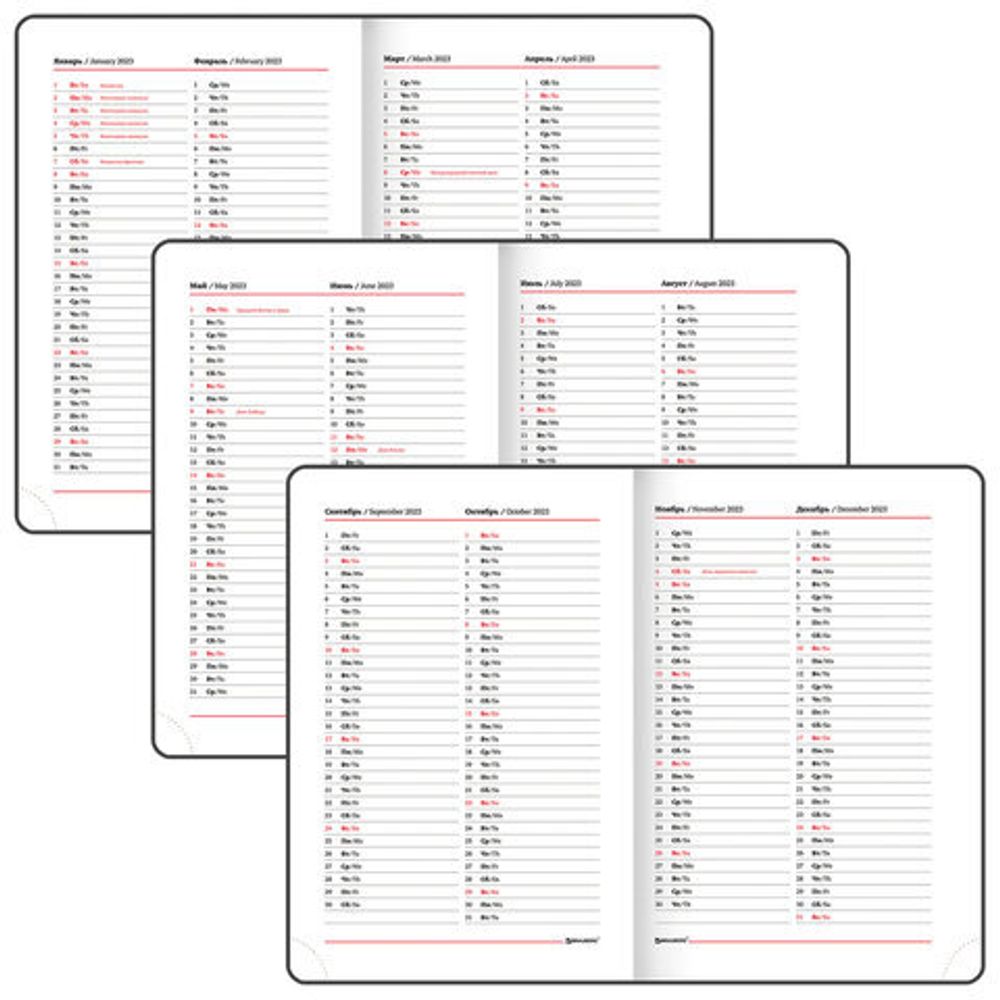 Ежедневник датированный 2023 А5 138x213 мм BRAUBERG "Control", под кожу, коричневый, 114091