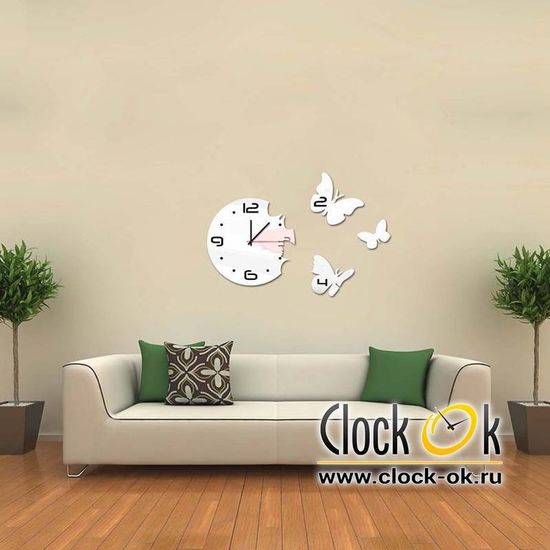 Настенные часы Три бабочки
