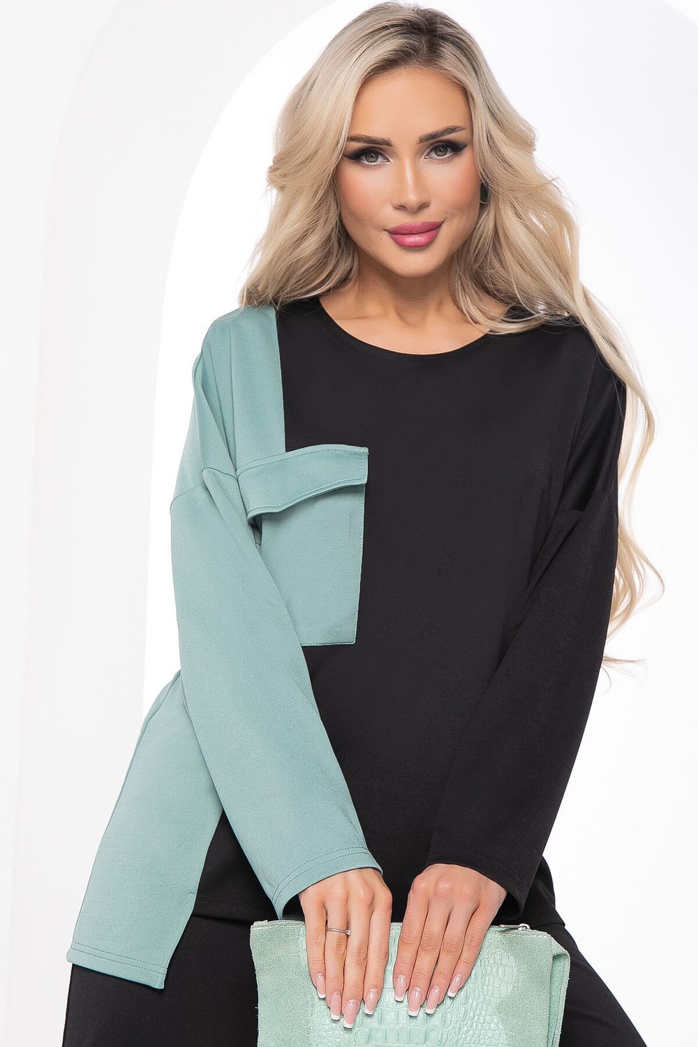 Костюм Дизайр (черно-оливковый) К10866 LT Collection