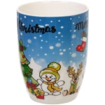 Набор посуды керамической «Дед Мороз» (кружка 330мл+салатник 13см+тарелка 20см+тарелка 25см)