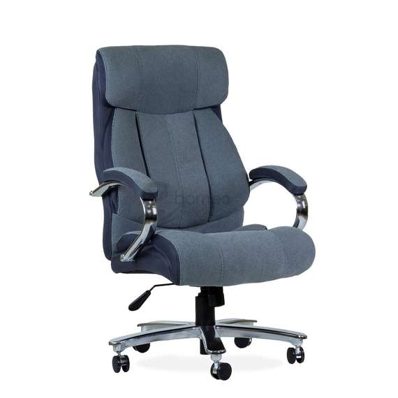 Кресло Barneo K-303 BIG SIZE XXL для руководителя серая ткань