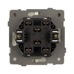 Механизм выключателя двухклавишный проходной SWT-TENDO-MKP2-SFPL-GD (230V, 10A) (Arlight, Матовый песочный) 054554