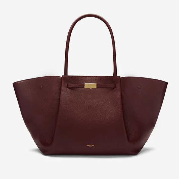 Сумка DeMellier The New York Burgundy Small Grain