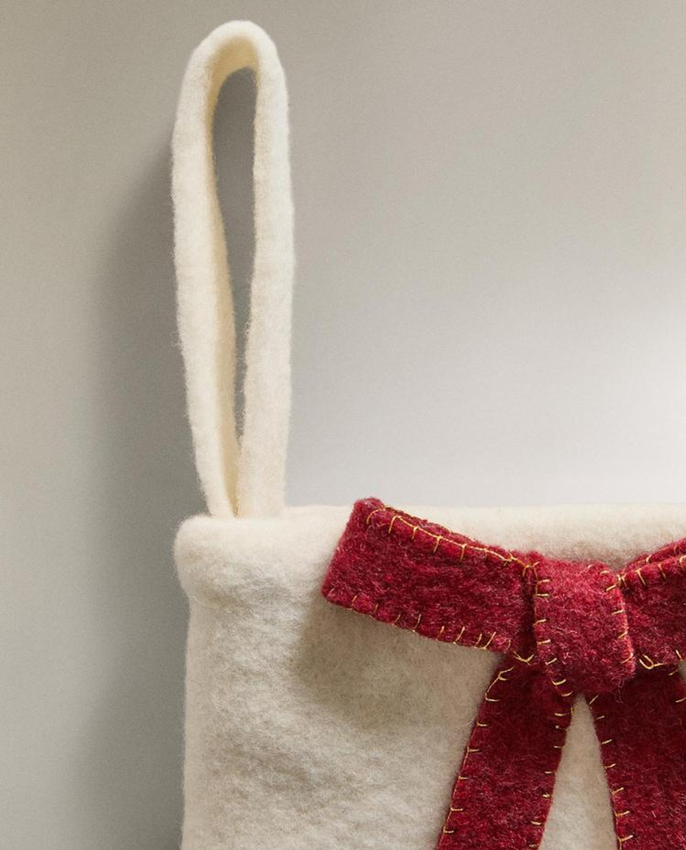 ZARA HOME РОЖДЕСТВЕНСКИЙ НОСОК ИЗ ФЕТРА, КРАСНЫЙ