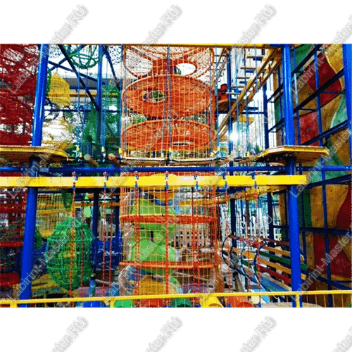 Детский веревочный парк для торгового центра "Паутина"