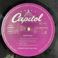 Винтажная виниловая пластинка LP Grand Funk Railroad Survival (Germany 1980)