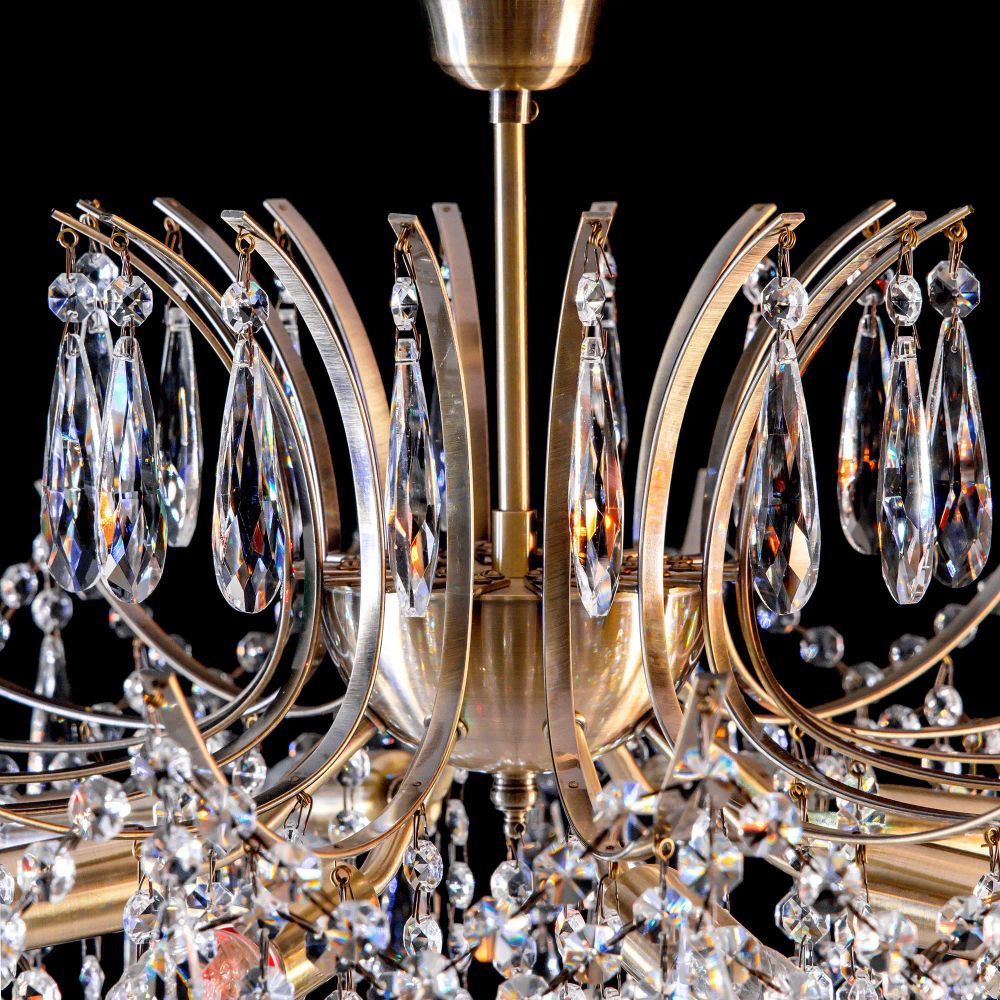 Citilux Селена CL302183 Люстра хрустальная Бронза