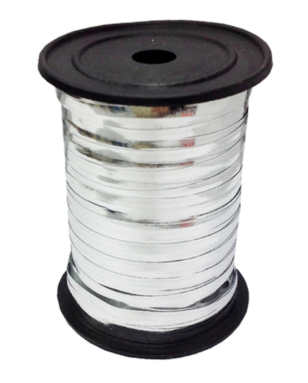 Лента  Металлик 0,5 см*228,6 м, Серебро