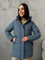 Куртка демисезонная удлиненная с капюшоном