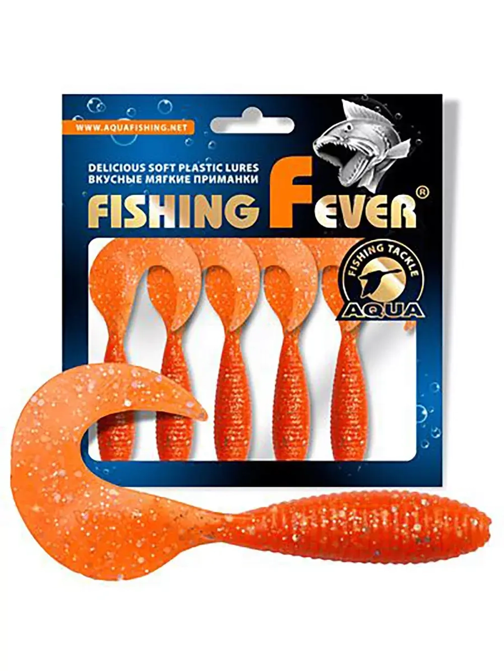 Мягкая приманка твистер FishingFever ARGO 6,0cm,2,0g,уп 6 шт